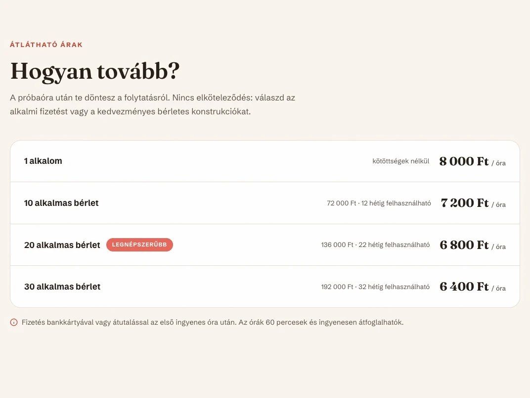 Цены на абонементы в одной таблице